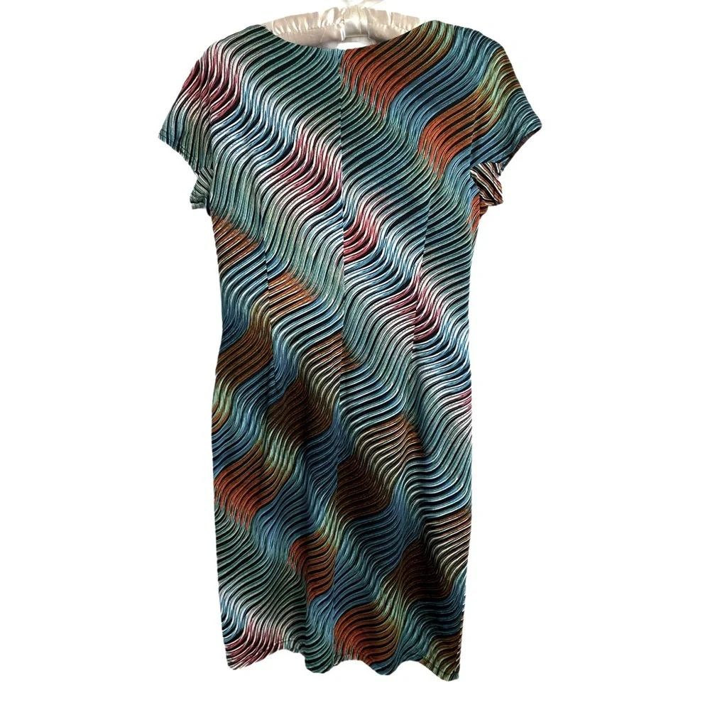 Ellen Tracy Wave Midi Dress Size 6